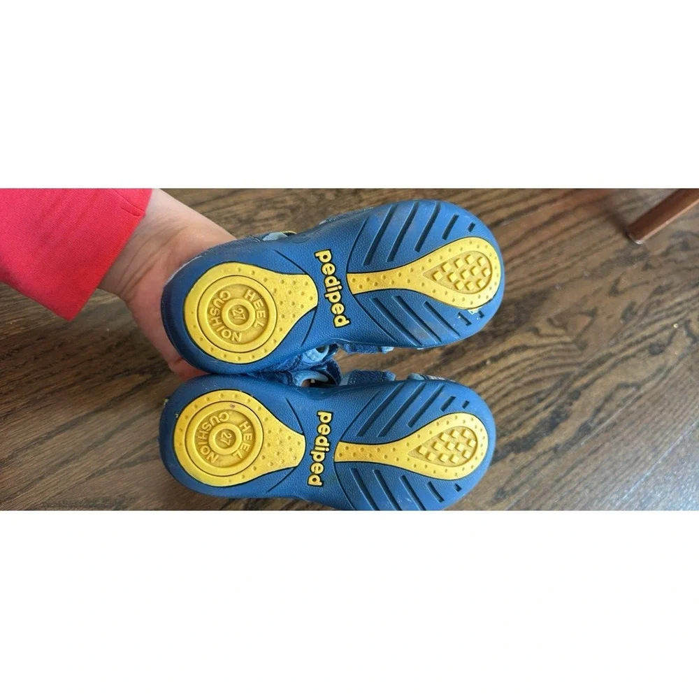 Pediped Little Kids Water Sandals 10‎ - 10.5 US Blue Washable Outdoor Shoes